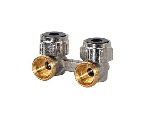 Узел, Multiflex R ZB, угловой H-образный, 3/4, 3/4, Н ЕК-НГ ЕК, никелированный