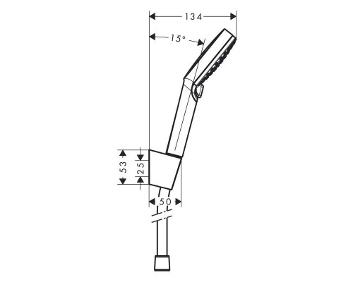 Душевой гарнитур HansGrohe HG Crometta Vario с держателем и шлангом 160 см белый/хром