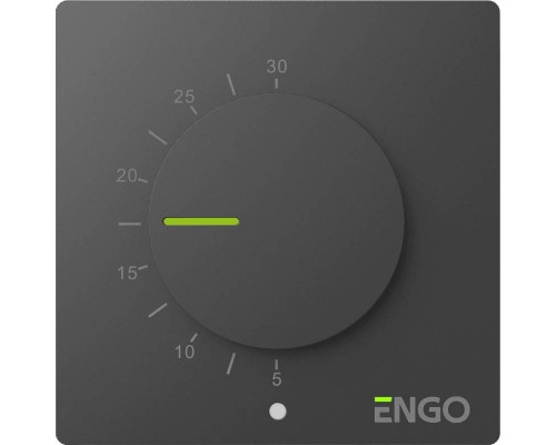 Термостат ENGO Simple комнатный механический, накладной, черный