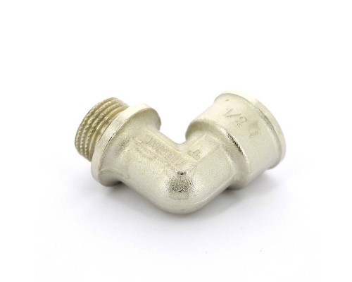 Угол НВ с упором никелированный TIEMME 1/2"