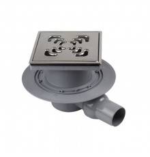 Трап, Pestan, Confluo Standard Square 1 Mask, горизонтальный, DN-50, цвет решетки-хром глянец