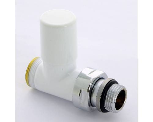 Вентиль ручной Carlo Poletti Compact НН 1/2" х М24 х 19 цвет белый