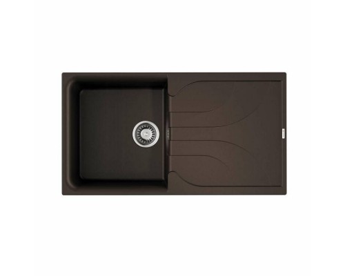 Мойка, OMOIKIRI, Yasugata, шгв 1000-500-210, отверстия для смесителя-2 промаркированных, цвет-темный шоколад