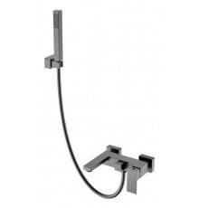 Boheme Qubic Смеситель для ванны с душем на стену, 2 отв., цвет: gun metall 473-GM