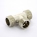 Тройник Н никелированный TIEMME 3/4"