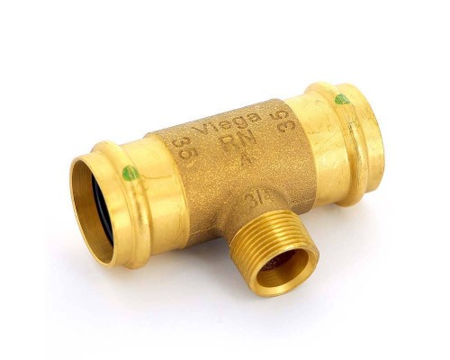 Тройник пресс-Н бронза Sanpress VIEGA 35x3/4"x35