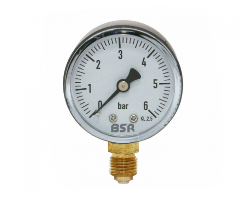 Манометр BSR 6 бар, 1/4 ", Ø 50, радиальный