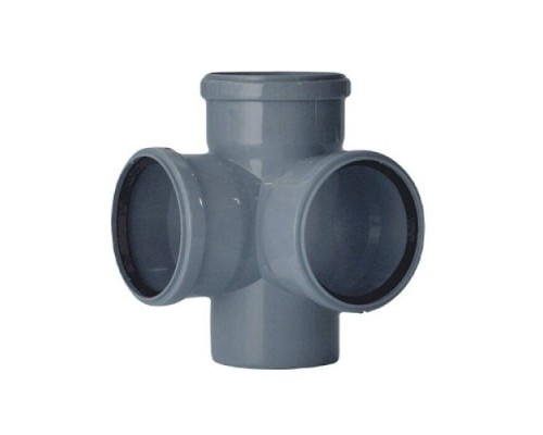 Крестовина PP-H 2-пл сер б/н Дн110х110х110х87,5гр в/к VALFEX 28110110 Крестовина PP-H 2-пл сер б/н Дн110х110х110х87,5гр в/к VALFEX 28110110
