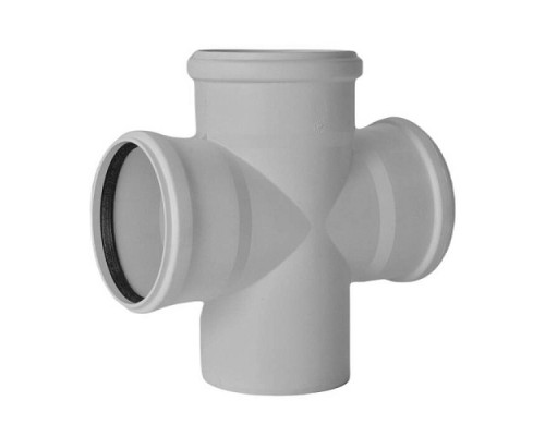 Крестовина PP-H 1-пл бел б/ш Дн110х110х110х87гр в/к RAUPIANO Rehau 11215541001