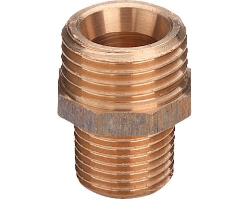 Ниппель бронза Viega 3/4" x 1/2" с конической фаской хромированная