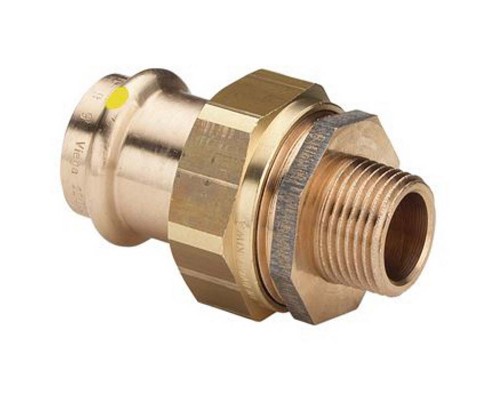 Муфта разъемная пресс-Н плоская прокладка бронза Profipress G VIEGA 15x1/2"