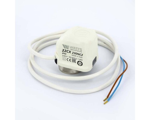 Привод термоэлектрический WATTS Ind 22CX NC нормально закрытый 230В