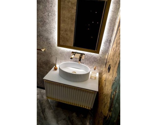 Boheme Monaco Раковина мебельная овальная 50х35х14h см, цвет: белый 878-WM