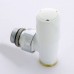 Вентиль ручной Carlo Poletti New-Smart угловой НН 1/2" х М24 х 19 цвет белый