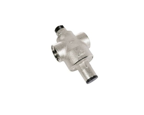 Редуктор давления RinoxDue RBM 1/2" В 0.5-7 бар PN25 с отверстием под радиальный манометр 1/4" никел.