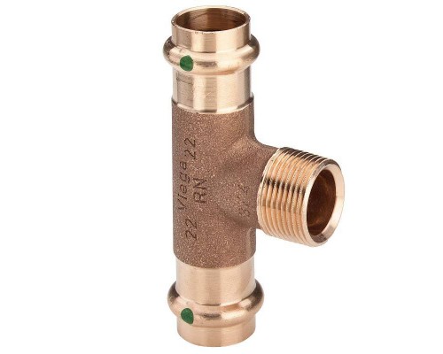 Тройник пресс-Н бронза Sanpress VIEGA 35x3/4"x35