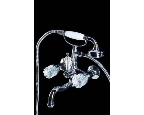 Boheme Crystal Смеситель для ванны, душевой комплект, двуручковый, цвет: хром глянцевый 273-CRST