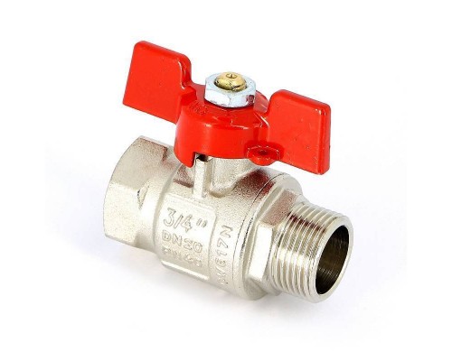 Кран шаровой НВ полнопроходной бабочка Uni-Fitt 3/4"