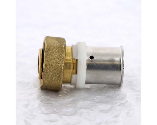 Муфта пресс-В с накидной гайкой евроконус UNI-FITT 20x3/4"EK Муфта пресс-В с накидной гайкой евроконус UNI-FITT 20x3/4"EK