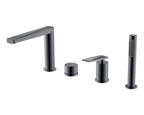 Boheme Venturo Смеситель врезной на борт ванны, цвет: shine gun metal 370-SGM Boheme Venturo Смеситель врезной на борт ванны, цвет: shine gun metal 370-SGM