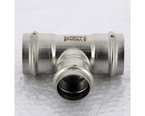 Тройник пресс нержавеющая сталь Sanpress Inox VIEGA 54х42х54 Тройник пресс нержавеющая сталь Sanpress Inox VIEGA 54х42х54