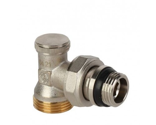 Клапан настроечный угловой с кольцом MVI 1/2" с выходом под евроконус