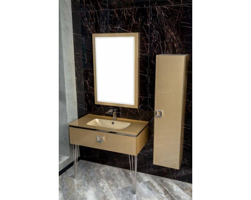 Armadi Art Lucido Шкаф-пенал подвесной 35x40x150h см, цвет: золото 772-Light Gold
