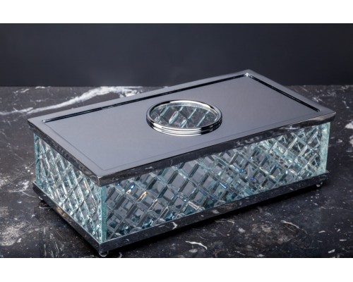 Boheme Murano Cristal Салфетница настольная 26,5х14 см, цвет: chrome 10231 Boheme Murano Cristal Салфетница настольная 26,5х14 см, цвет: chrome 10231