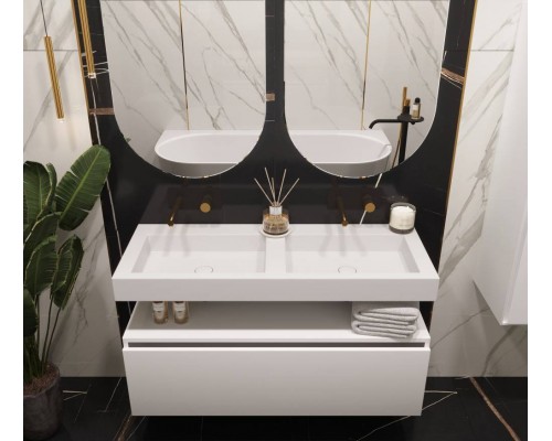 Armadi Art Flat Раковина подвесная 120,4х45,2х10h см, цвет: белый 888-120