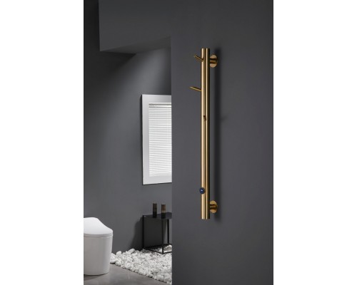 Boheme Oak Полотенцесушитель электрический 20,1x150h см, подключение нижнее, цвет: matt gold 724-MG Boheme Oak Полотенцесушитель электрический 20,1x150h см, подключение нижнее, цвет: matt gold 724-MG