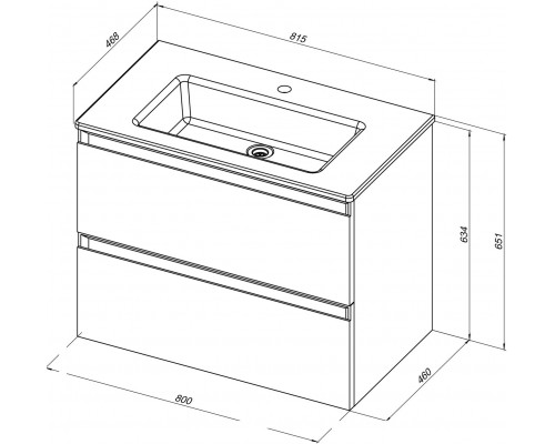 Allen Brau Eclipse Тумба под раковину 80x46x63,4h см, цвет: антрацит 1.E1002.AM Allen Brau Eclipse Тумба под раковину 80x46x63,4h см, цвет: антрацит 1.E1002.AM
