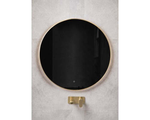 Boheme Зеркало круглое с LED подсветкой сенсора и антизапотеванием 120x120h см, цвет: gun metal 545-120-GM