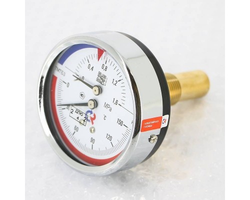 Термоманометр Росма ТМТБ- 31Т.1 63/16 (1/2", 16 бар, 150'С, 2,5) аксиальный