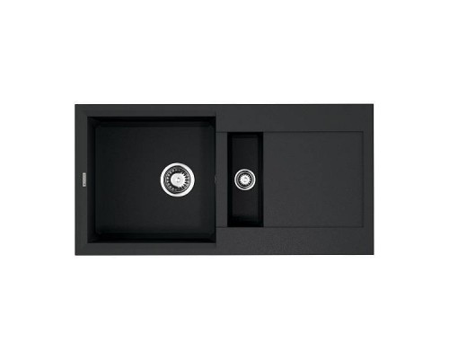 Omoikiri Sakaime 86-2-BL Кухонная мойка Tetogranit 86x46,5 см, цвет: черный 4993117