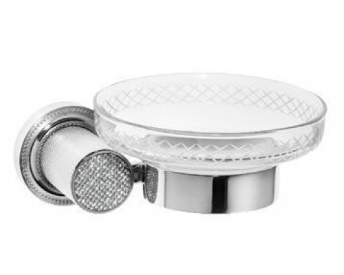 Boheme Royal Cristal Мыльница круглая подвесная, цвет: хром 10923-CR-B Boheme Royal Cristal Мыльница круглая подвесная, цвет: хром 10923-CR-B
