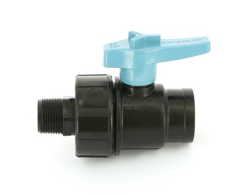 Кран обжим-Н Unidelta 25 х 3/4" для труб ПНД полипропилен PP-B
