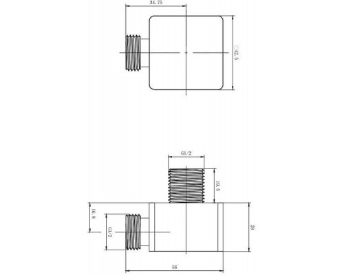 Allen Brau Infinity Шланговое подключение 4,2x4,7x5,6h см, цвет: хром 5.21A17-00