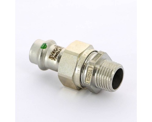 Муфта разъёмная пресс-Н с плоской прокладкой нержавеющая сталь Sanpress Inox VIEGA 15x1/2"