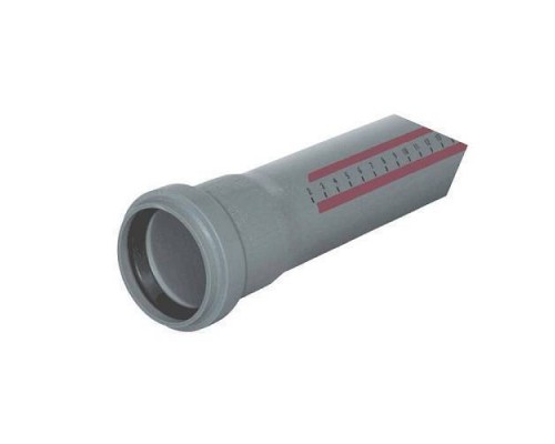Труба PP-H сер б/н Дн40х1,8 L=1,0м в/к HT Ostendorf 111040