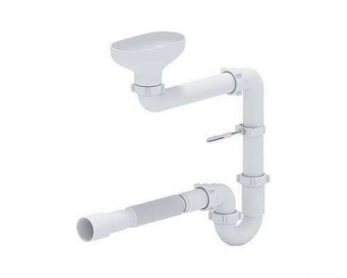 Сифон труб разрыв струи смещ 1 1/2"x40 гофр 40х40/50 вып/воронка АНИ Пласт DR5015