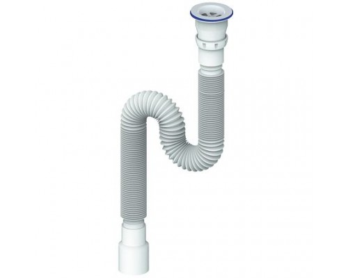 Сифон умыв гофр 1 1/2"x40/50 L=370-1200мм пласт/сетка Unicorn D230Р
