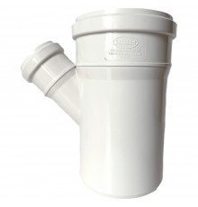 Тройник канализационный бесшумный ПП 110* 50*45гр.С мм СИНИКОН КОМФОРТ с раструбом белый (уп.20 шт)