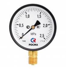 Манометр Росма ТМ-510Р.00 радиальный Дк100мм 0-0,6 МПа кл.1,5 G1/2" 00000006832