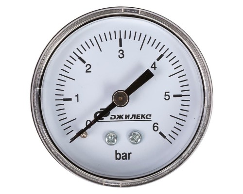 Манометр Джилекс MDA d 50 мм, 0,6 МПа (до 6 атм), G1/4 с задним подключением (Россия) 9003