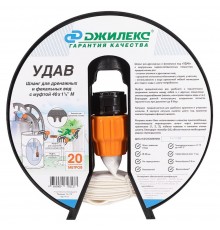 Шланг текстильный Джилекс "УДАВ" диаметр 40 х 1 1/2" для дренажных насосов белый (бухта 20 м) 9111