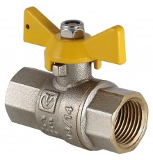 Кран шаровый газовый "бабочка" ВВ внутренняя резьба 1/2" (Valtec VT.277) уп 16 шт