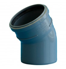 Отвод канализационный ПП 50*30гр.С мм с раструбом серый ( уп.40 шт)