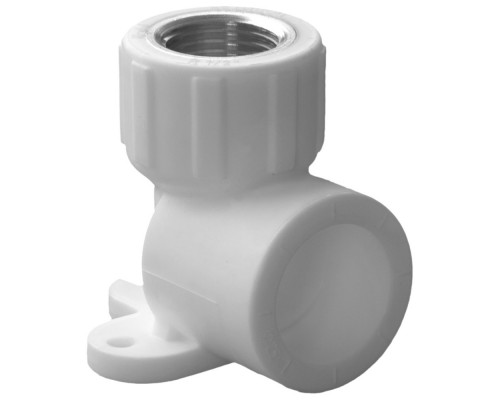 Угольник комбинированный ППР PPRC ВР 25х1/2" Политэк ВН резьба, белый (уп. 50 шт)