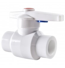 Шаровый кран полипропиленовый PPRC 20, РВК, белый