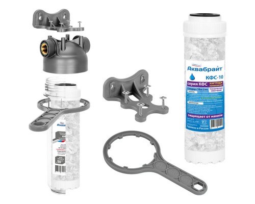 Фильтр с полиф. загрузкой для бойлеров и котлов с корпусом SL10 1/2 вн (АБФК-КФС-10/12) (АкваБрайт)